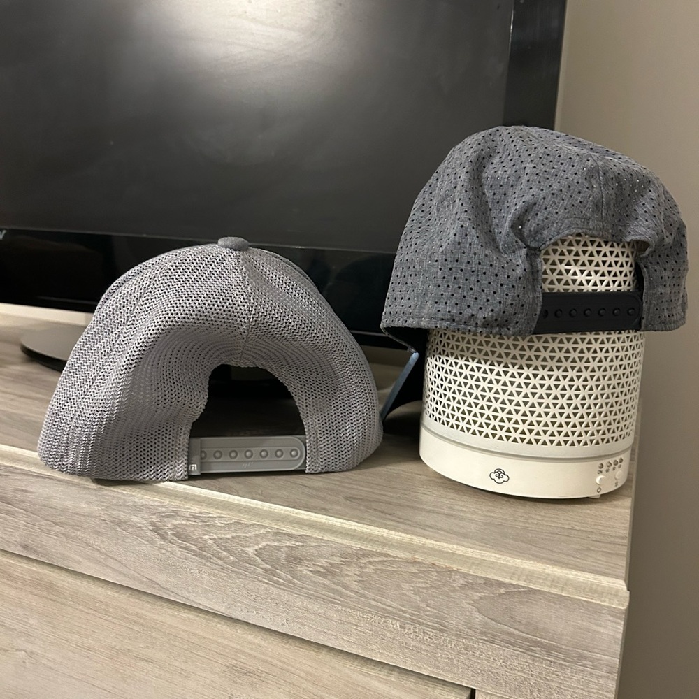 Bundle Gray and Blue Mesh fishing Caps - Picture 2 of 3